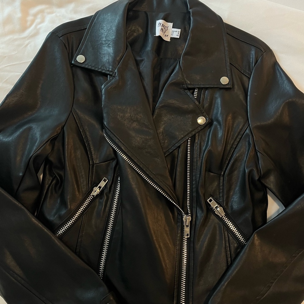 Black Princess Polly leather jacket